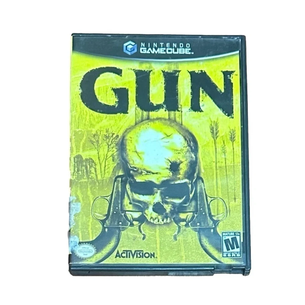 Official Nintendo GAMECUBE 2005 GUN GAME, Black Label, Activision 17+ VGC TESTED
